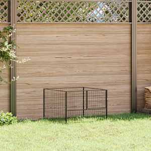 Pasji boks črn 100x100x70 cm jeklo