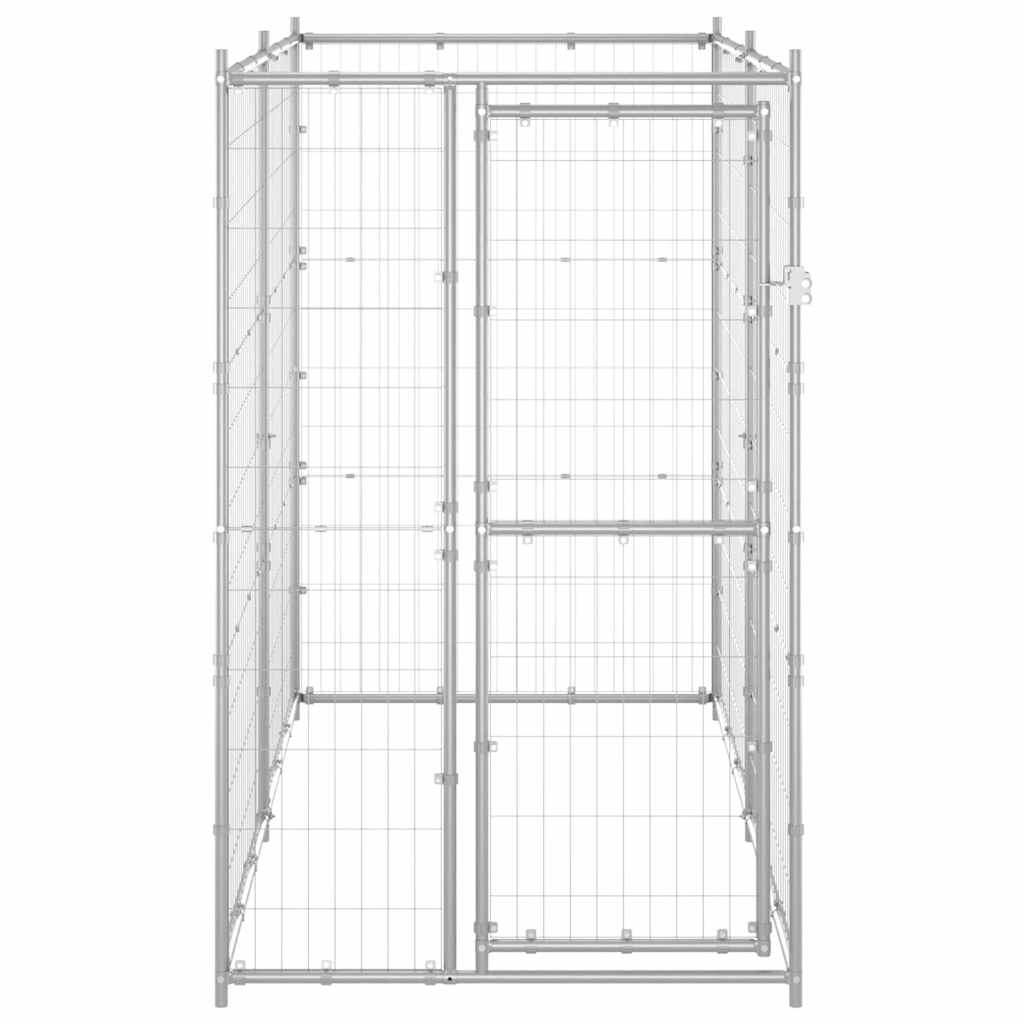Thumbnail - vidaXL Outdoor-Hundezwinger Verzinkter Stahl 110x220x180 cm