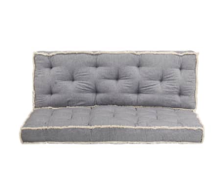 vidaXL Комплект възглавници за палетен диван, 2 части, антрацит