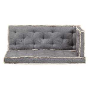 vidaXL Pagalvių sofai i&scaron; palečių rinkinys, 3 dalių, antracito spalvos