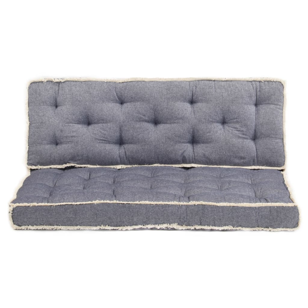 vidaXL Set perne pentru canapea din paleți, 2 piese, albastru