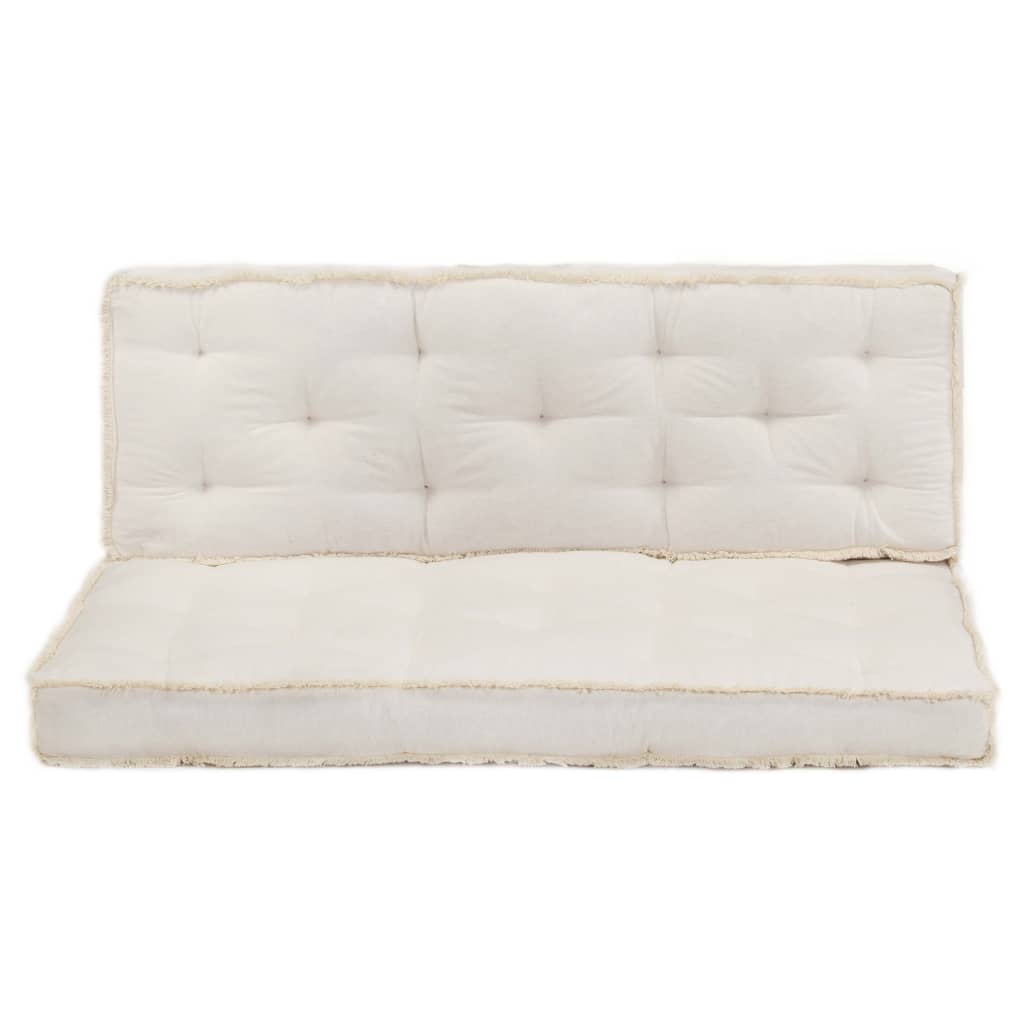 vidaXL Zestaw 2 poduszek na sofę z palet, beżowy