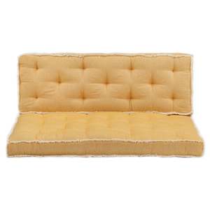 vidaXL Zestaw 2 poduszek na sofę z palet, ż&oacute;łty