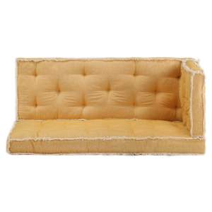 vidaXL Set Cuscini per Divano in Pallet 3 pz Gialli