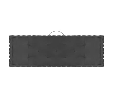 vidaXL Палетни възглавници за под, 5 бр, антрацит, памук