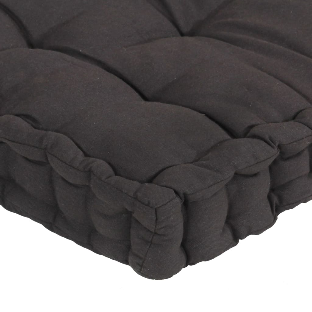 Poduszki na podłogę lub palety, 4 szt., antracytowe, bawełniane
