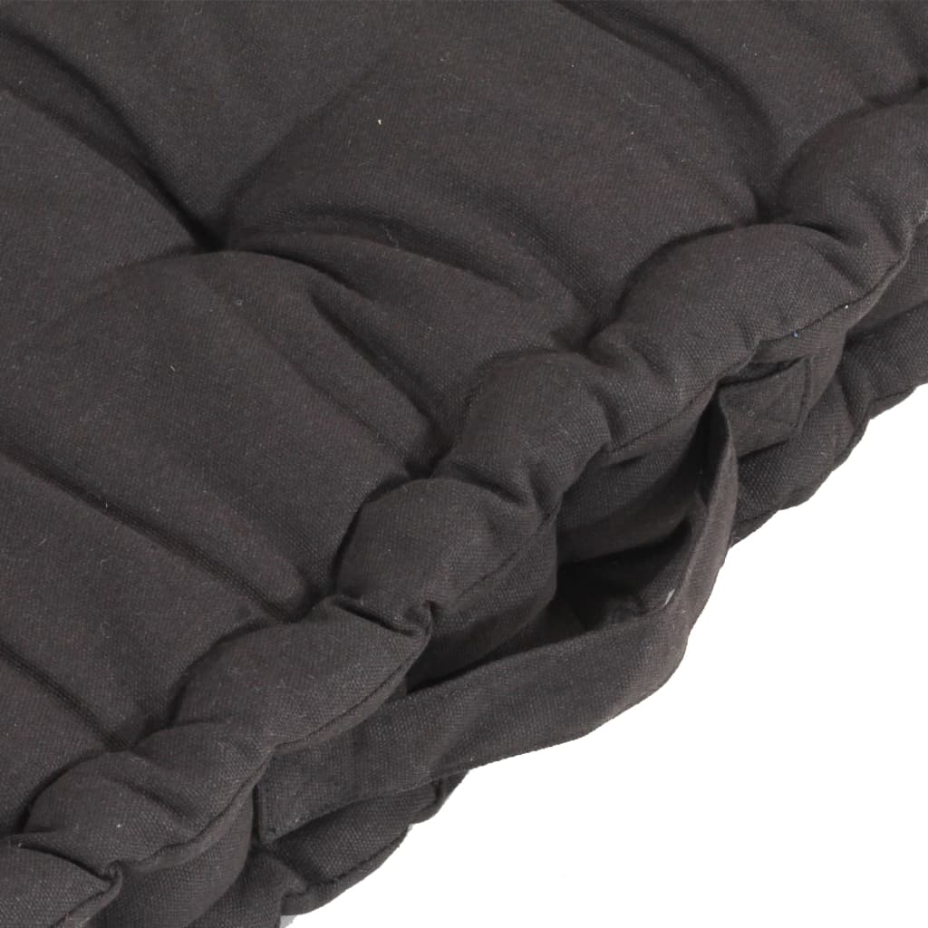 Poduszki na podłogę lub palety, 4 szt., antracytowe, bawełniane