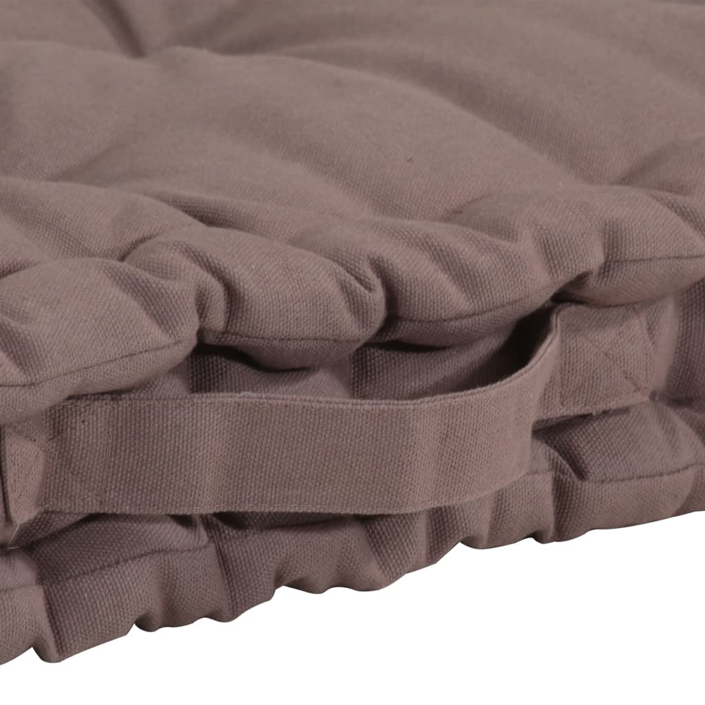 Poduszki na podłogę lub palety, 4 szt., taupe, bawełniane