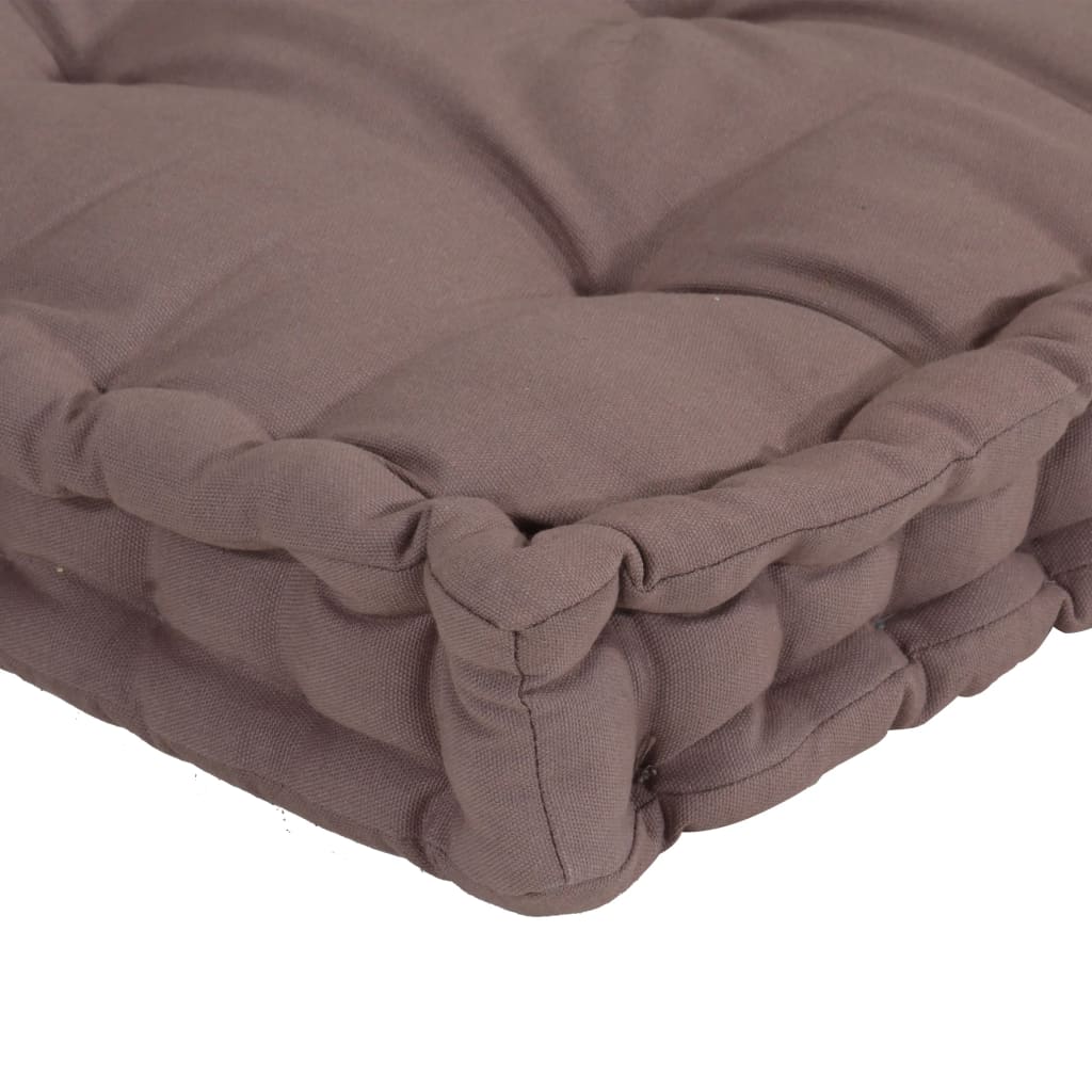 Poduszki na podłogę lub palety, 7 szt., taupe, bawełniane