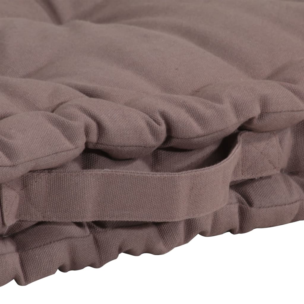 Poduszki na podłogę lub palety, 7 szt., taupe, bawełniane