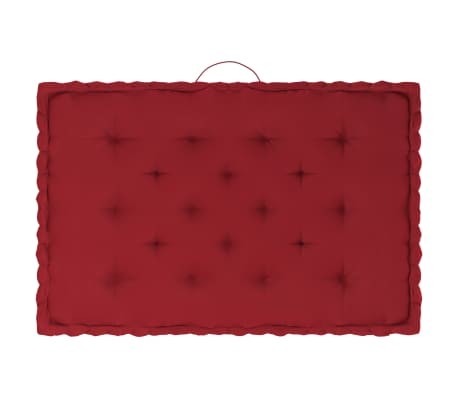 vidaXL Grindų/paletės pagalvėlės, 6vnt., tamsiai raudonos, medvilnė