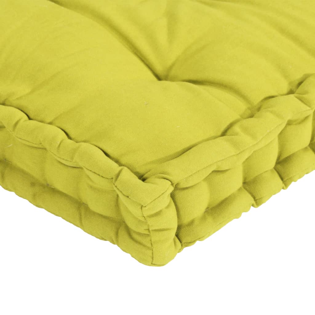 Poduszki na podłogę lub palety, 3 szt., zielone, bawełniane