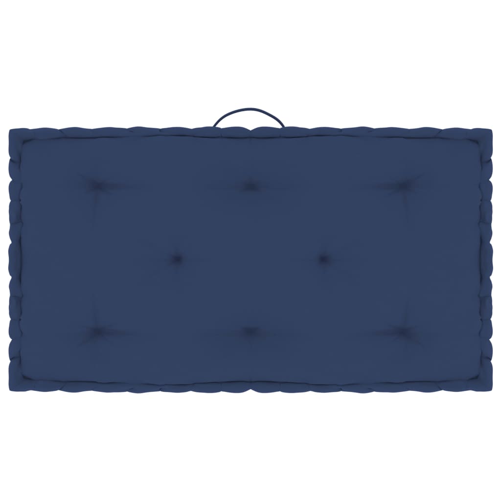 vidaXL Palletvloerkussens 4 st katoen licht marineblauw