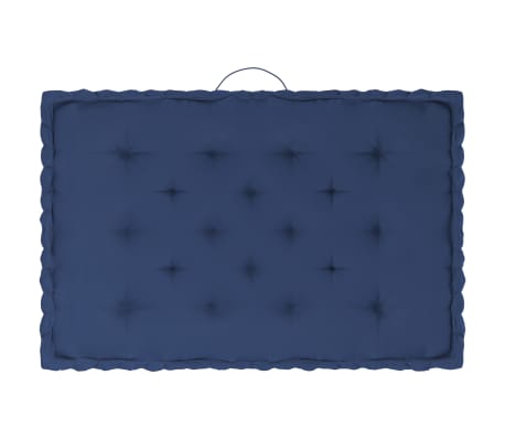 vidaXL Палетни възглавници за под, 7 бр, светло нейви сини, памук