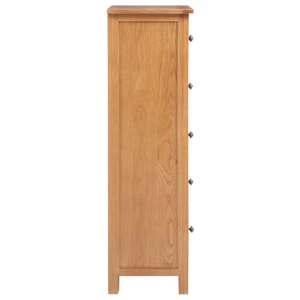 Vysoká komoda se zásuvkami 45x32x110 cm masivní dubové dřevo - obrázek 3