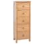  vidaXL tömör tölgyfa magas fiókos szerény 45 x 32 x 115 cm termék 2. képe