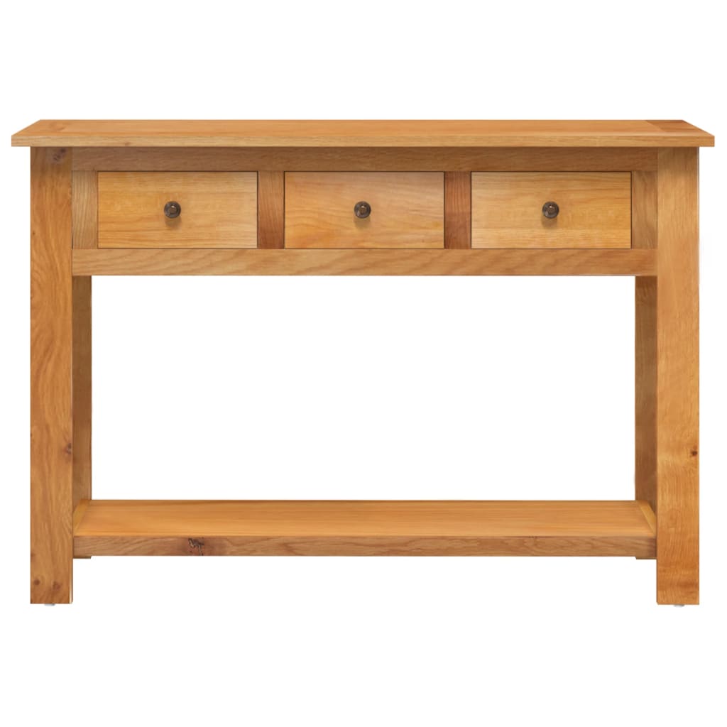 Console Table 110x35x75 cm Solid Oak Wood