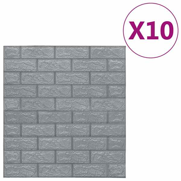 vidaXL 3D tapeet, tellised, iseliimuvad, 10 tk, antratsiithall
