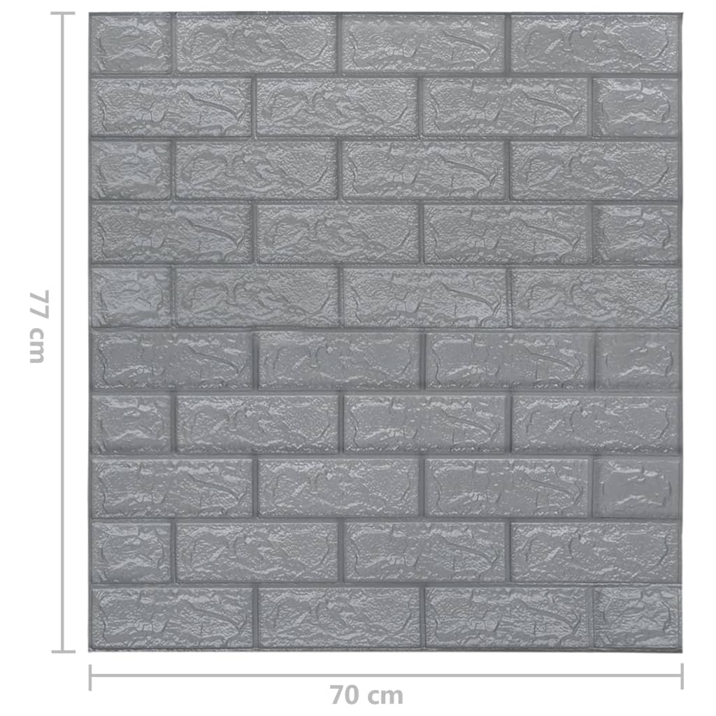 3D tapeta cihly samolepící 10 ks antracitová