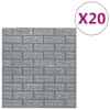 vidaXL 3D tapeet, tellised, iseliimuvad, 20 tk, antratsiithall