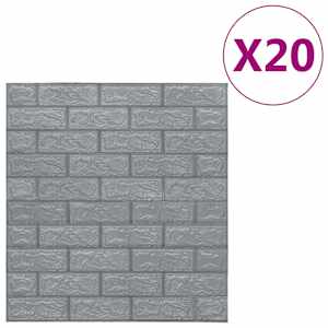 3D tapeta cihly samolepící 20 ks antracitová - obrázek 2