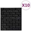 vidaXL 3D tapeet, tellised, iseliimuvad, 10 tk, must