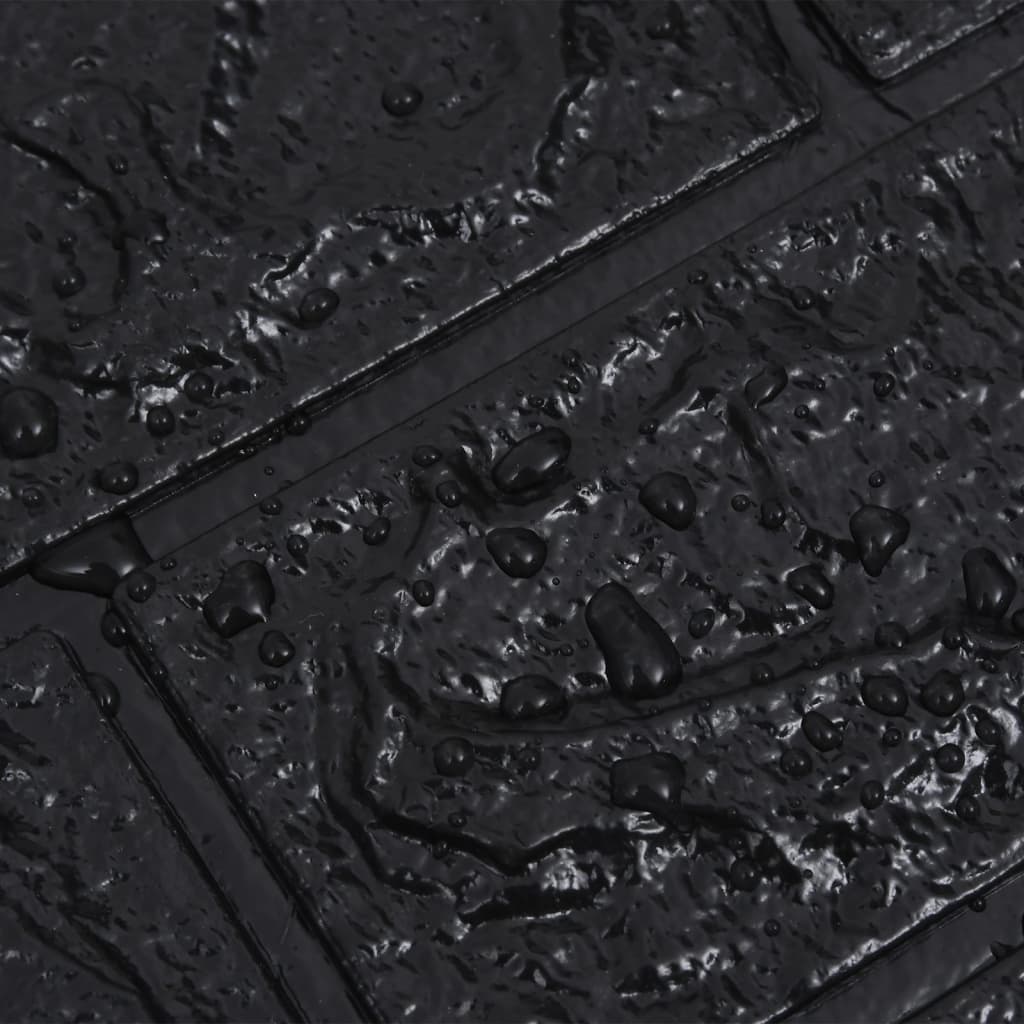  3D tapeta tehly samolepiaca 10 ks čierna