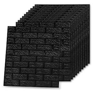 3D tapeta cihly samolepící 10 ks černá - obrázek 4