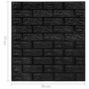 3D tapeta cihly samolepící 10 ks černá - obrázek 7