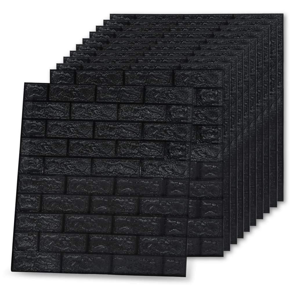 3D tapeta cihly samolepící 40 ks černá