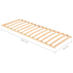 Lamelový rošt postele s 13 lamelami 70 x 200 cm - obrázek 7
