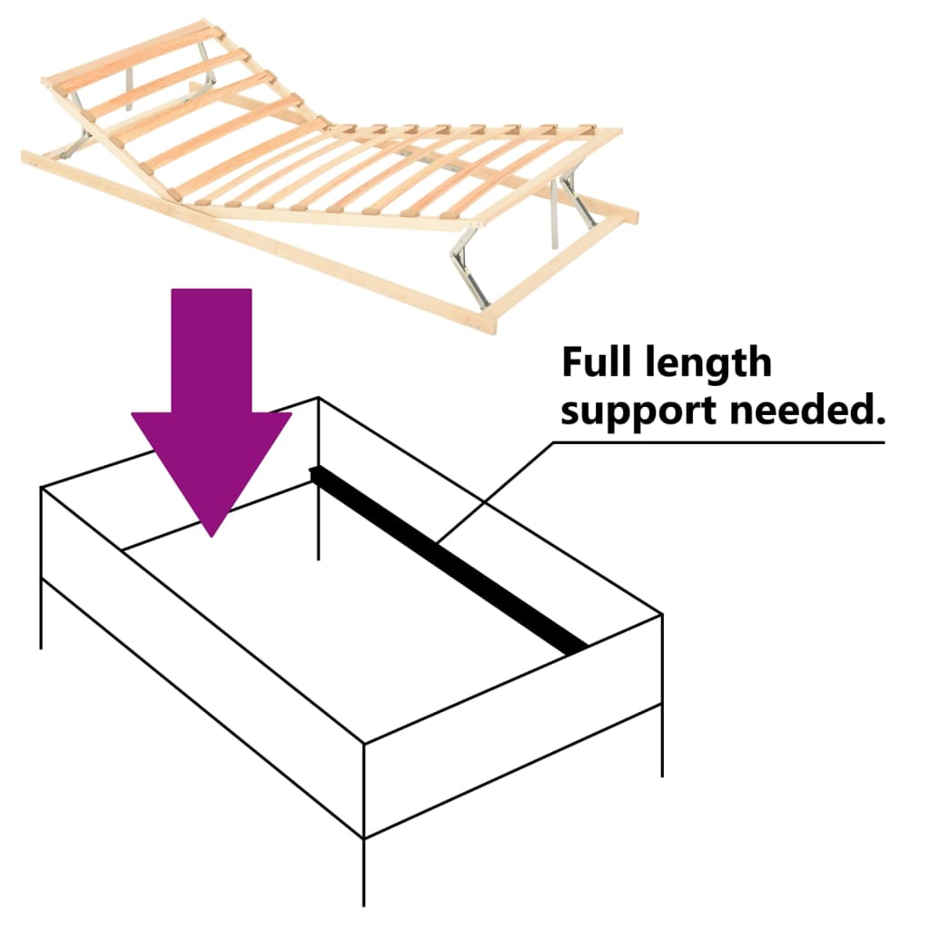 Rete A Doghe Con 13 Doghe Testa E Piedi Regolabili 100x200 Cm VidaXL 17 width=274