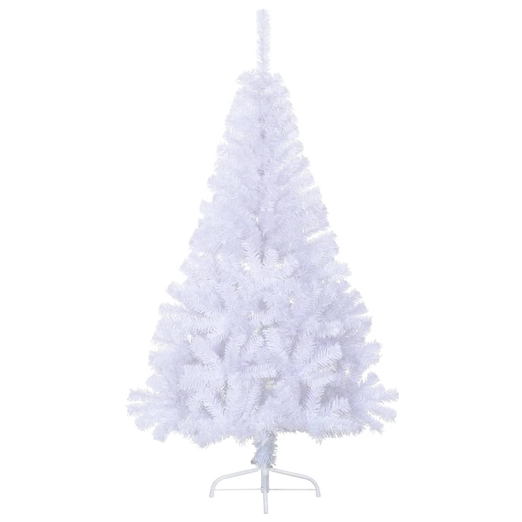 vidaXL Artificial Half Christmas Tree with Stand White 120 cm PVC