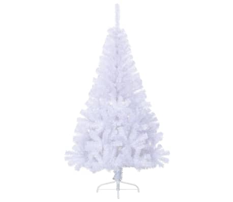 vidaXL Artificial Half Christmas Tree with Stand White 120 cm PVC