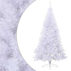 vidaXL poolik kunstkuusk alusega, valge, 210 cm, PVC