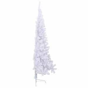 Umělý poloviční vánoční stromek se stojanem bílý 210 cm PVC - obrázek 4