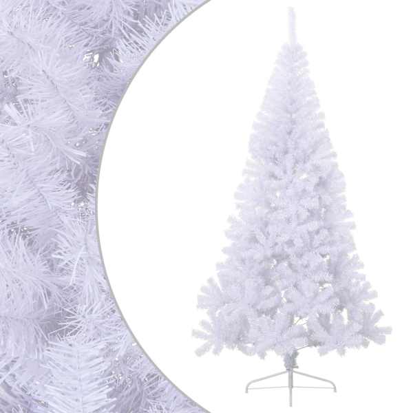 vidaXL poolik kunstkuusk alusega, valge, 240 cm, PVC