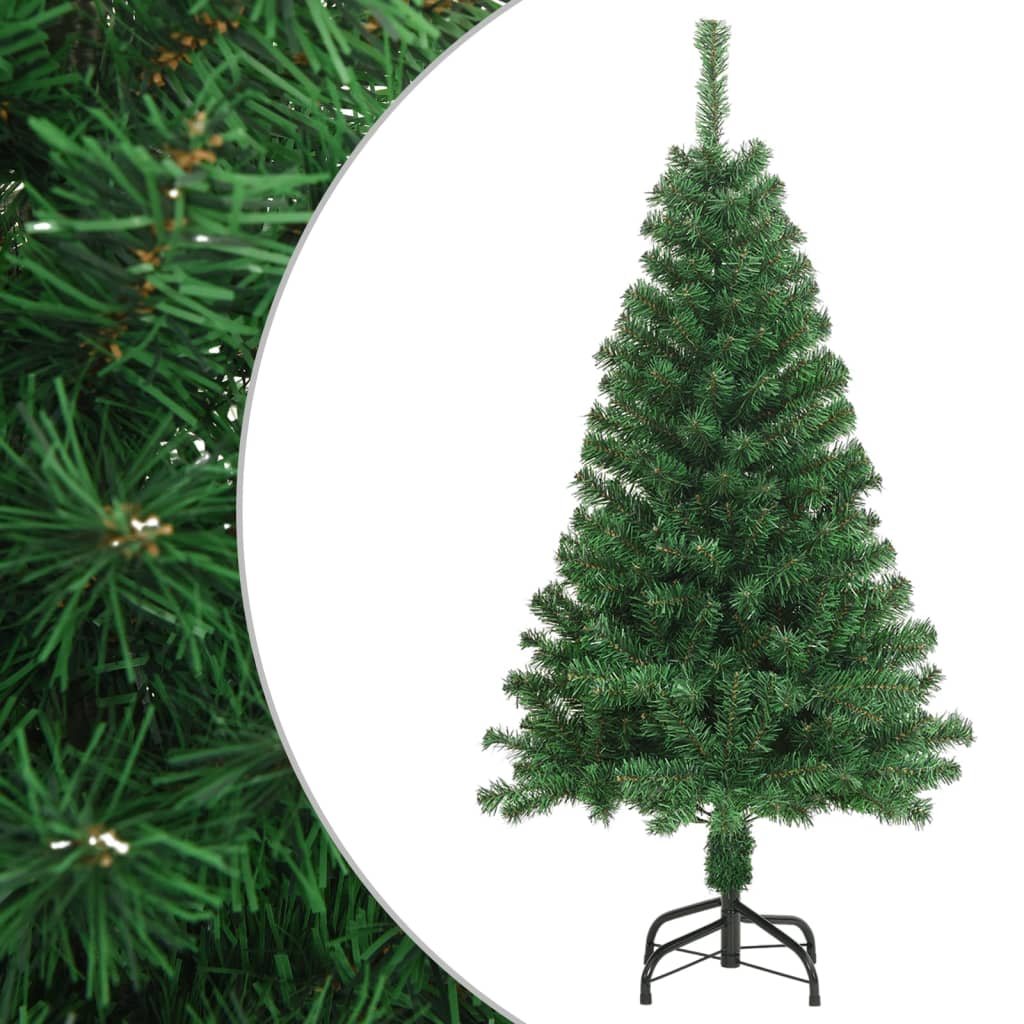 vidaXL Künstlicher Weihnachtsbaum mit Dicken Zweigen Grün 120 cm PVC