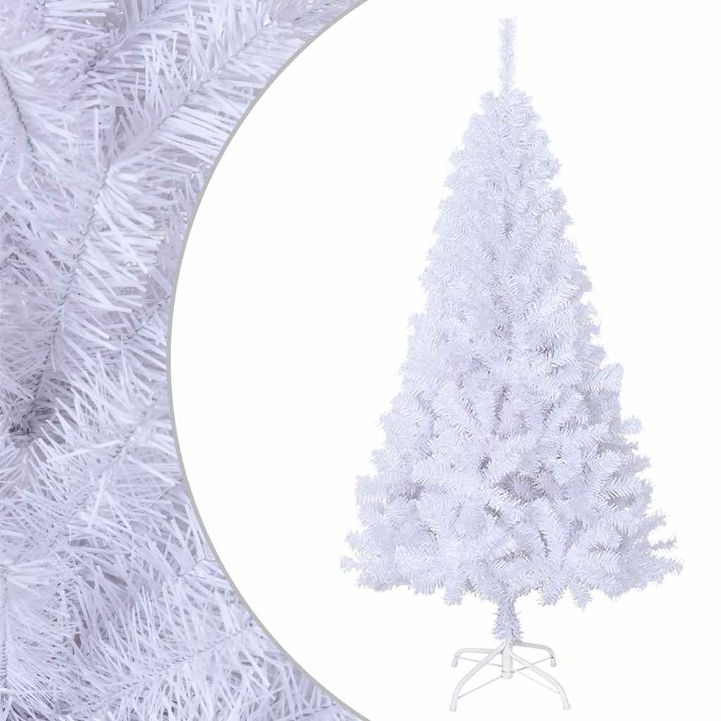 Arbre de Noël artificiel avec branches épaisses Blanc 120cm PVC