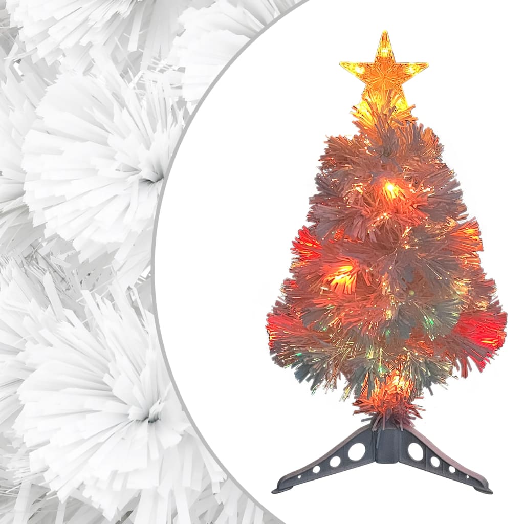 Petrashop  Umělý vánoční stromek s LED bílý 64 cm optické vlákno