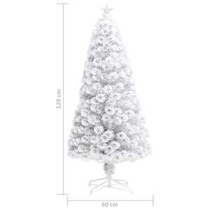 Vánoční stromek s LED osvětlením bílý 120 cm optické vlákno - obrázek 9