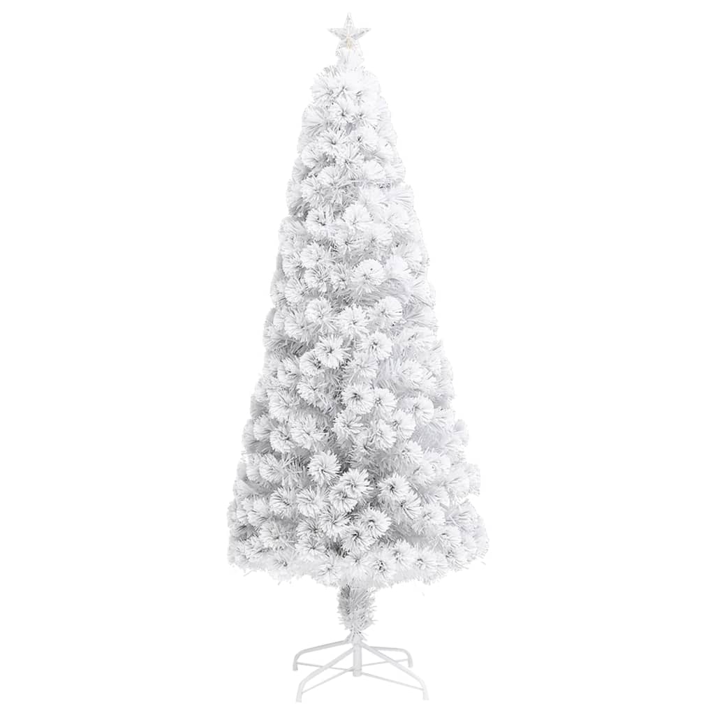 Thumbnail - vidaXL Künstlicher Weihnachtsbaum mit Beleuchtung Weiß 240cm Glasfaser