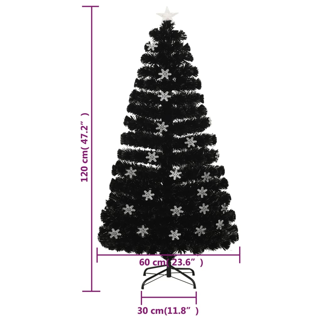 Weihnachtsbaum LED-Schneeflocken Fiberoptik Christbaum mehrere Auswahl vidaXL