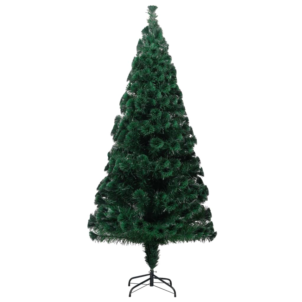 

vidaXL Artificial Christmas Tree with Stand Green 7 ft Fiber Optic