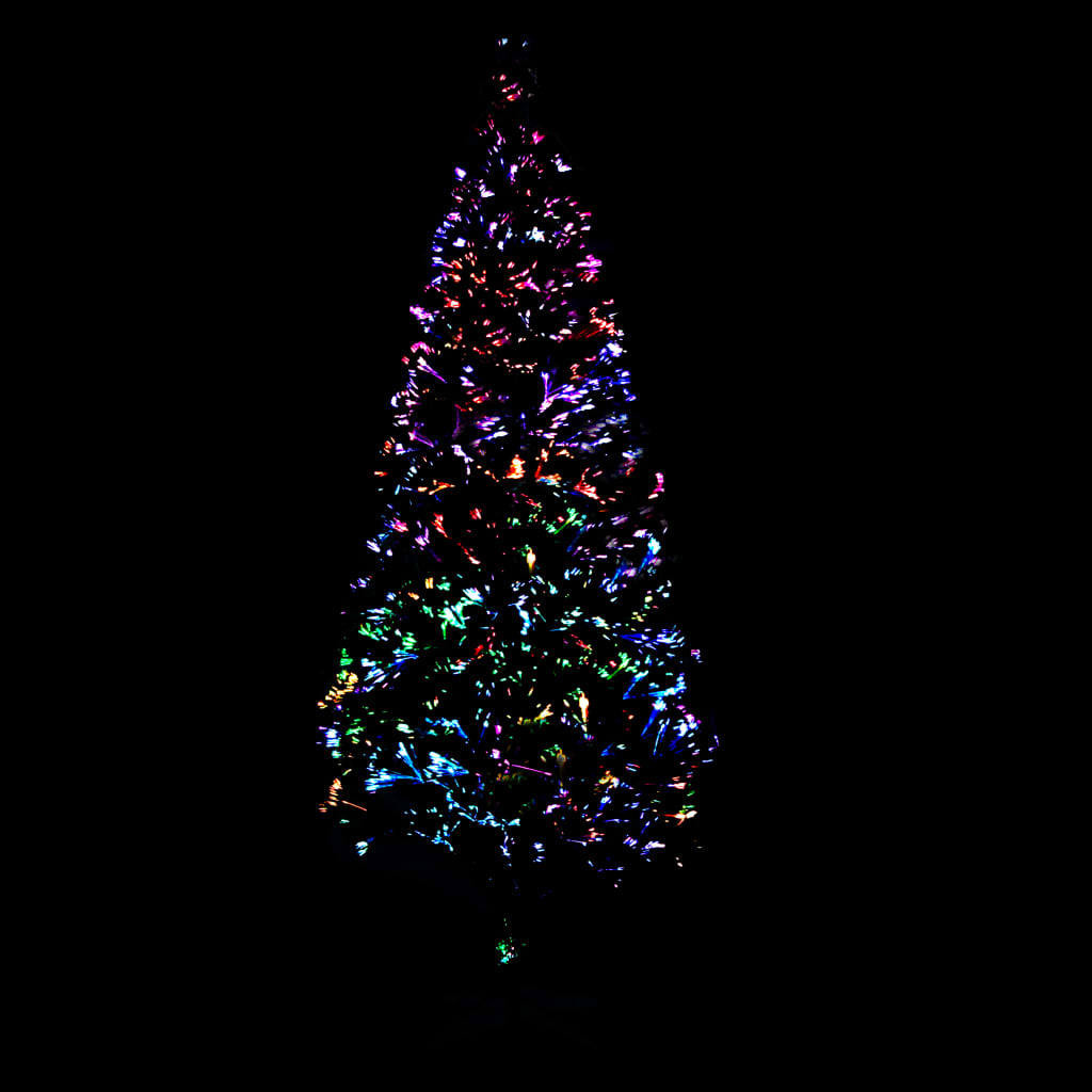 vidaXL Artificial Christmas Tree with Stand Green 7 ft Fiber Optic