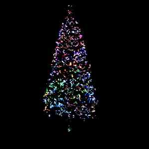vidaXL Artificial Christmas Tree with Stand Green 210 cm Fibre Optic