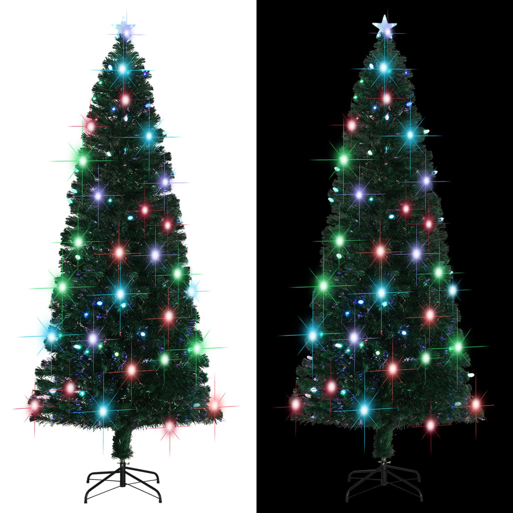 

vidaXL Artificial Christmas Tree with Stand and LED 8 ft Fiber Optic