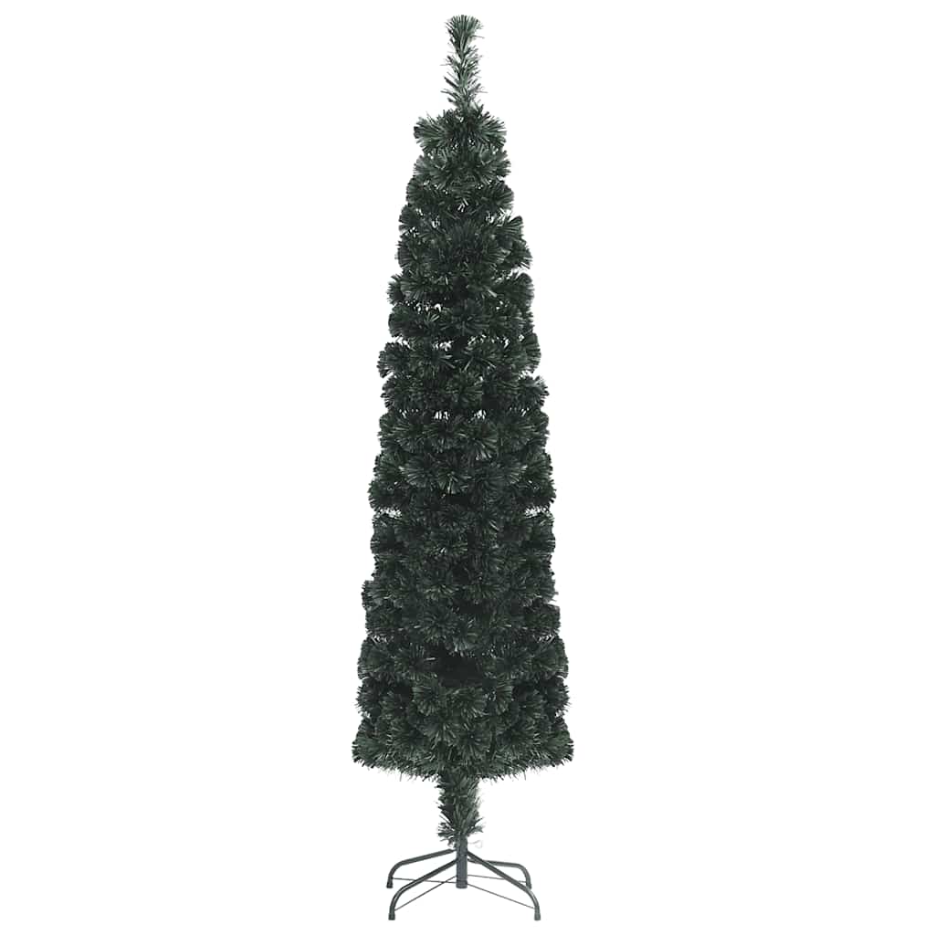 

vidaXL Artificial Slim Christmas Tree with Stand 59.1" Fiber Optic