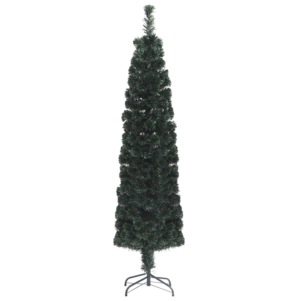 Photos - Other Jewellery VidaXL Artificial Slim Christmas Tree with Stand 6 ft Fiber Optic 