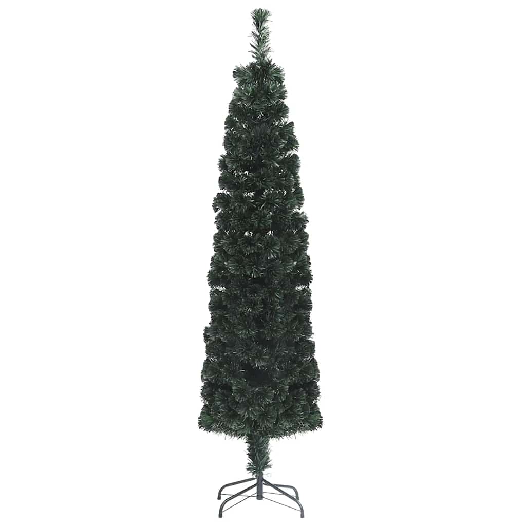 

vidaXL Artificial Slim Christmas Tree with Stand 82.7" Fiber Optic